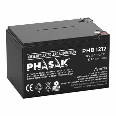 Bateria do Zasilacz awaryjny UPS Phasak PHB 1212 12 Ah 12 V
