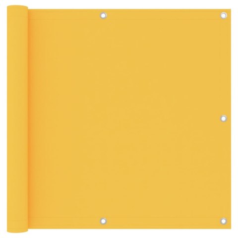 Parawan balkonowy, żółty, 90x400 cm, tkanina Oxford