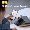 Powerbank Qpow Pro+ 10000mAh z kablem USB-C i wyświetlaczem - czarny