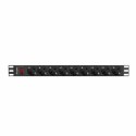 Przedłużacz 9 Wejść z Przełącznikiem Lanberg PDU-09F-0300-BK (3 m)