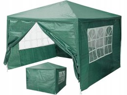 Namiot pawilon ogrodowy handlowy 3x3m + 4 ścianki zielony ModernHome