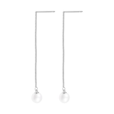 Srebrne kolczyki KSN2681 - Naturalne Perły hodowane słodkowodne