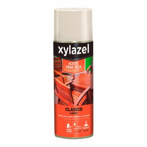 Olej tekowy Xylazel Classic 5396270 Spray Teczyna 400 ml Matowy