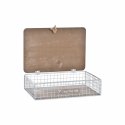 Pudełko ozdobne DKD Home Decor Biały Brązowy Drewno Metal 24 x 16 x 6 cm