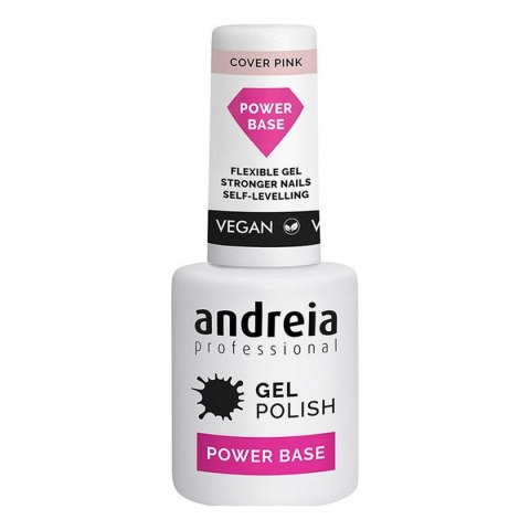 Lakier do Paznokci Półtrwały Gel Polish Power Base Andreia Professional Gel Różowy (10,5 ml)