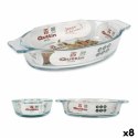 Półmisek Kuchenny Quttin VEN8435476251502 Owal Szkło Owalne 400 ml 20 x 11,5 x 4 cm (8 Sztuk) (20 x 11,5 cm)