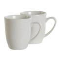 Zestaw 4 kubeczków DKD Home Decor Biały Porcelana 330 ml 12 x 10 x 9 cm