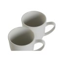 Zestaw 4 kubeczków DKD Home Decor Biały Porcelana 330 ml 12 x 10 x 9 cm