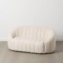 Sofa Beżowy Poliester Żelazo 146 x 84 x 66 cm