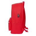 Plecak na laptopa i tableta z wyjściem USB Sevilla Fútbol Club Czerwony 31 x 44 x 18 cm