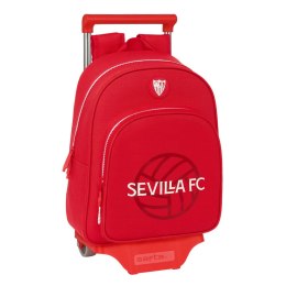 Torba szkolna z kółkami Sevilla Fútbol Club Czerwony 28 x 34 x 10 cm