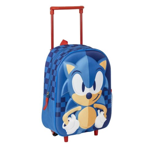 Torba szkolna z kółkami Sonic Niebieski 25 x 31 x 10 cm