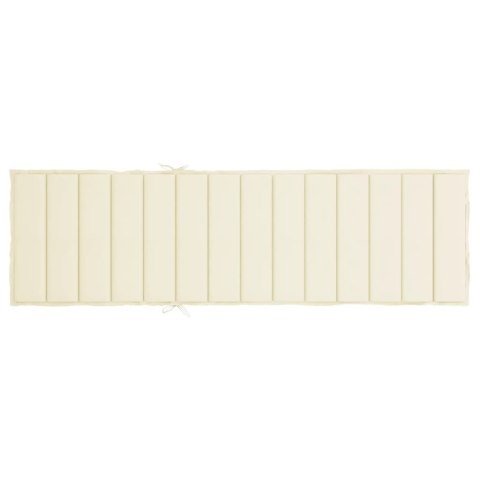 Poduszka na leżak, kremowa, 200x60x3 cm, tkanina Oxford