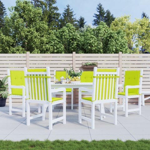 Poduszki na krzesła ogrodowe, 6 szt., jasnozielone, 100x50x3 cm