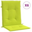 Poduszki na krzesła ogrodowe, 6 szt., jasnozielone, 100x50x3 cm