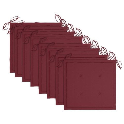 Składane krzesła ogrodowe z poduszkami, 8 szt., drewno akacjowe