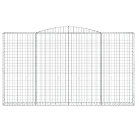Kosze gabionowe, 10 szt, 400x30x220/240cm, galwanizowane żelazo Kosze gabionowe, 10 szt, 400x30x220/240cm, galwanizowane żelazo