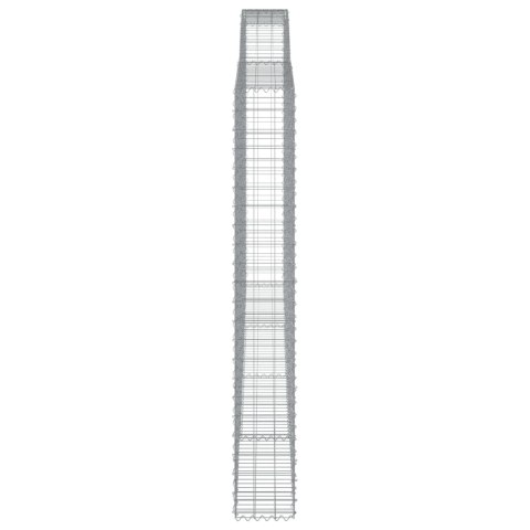 Kosze gabionowe, 10 szt, 400x30x220/240cm, galwanizowane żelazo Kosze gabionowe, 10 szt, 400x30x220/240cm, galwanizowane żelazo
