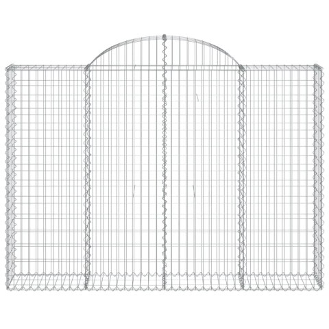 Kosze gabionowe, 20 szt, 200x30x140/160cm, galwanizowane żelazo