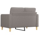 Sofa 2-osobowa, kolor taupe, 120 cm, tapicerowana tkaniną