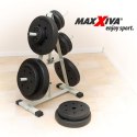 MAXXIVA Zestaw obciążników 4 x 2,5 kg, cement, czarny