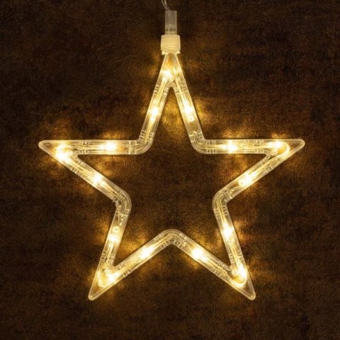 Świąteczna dekoracja na okno- gwiazda, bałwan, renifer, LED