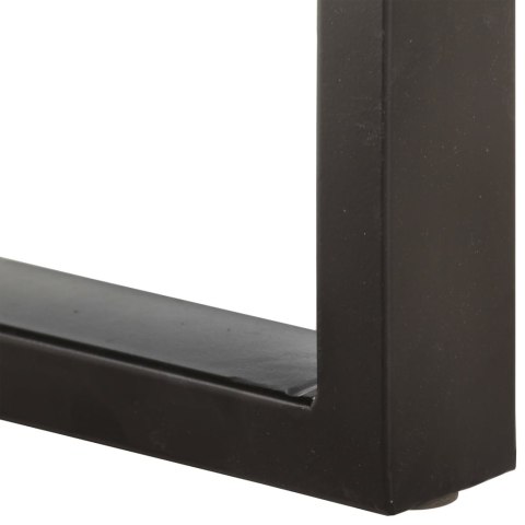 Ławka, 110 cm, lite drewno odzyskane i stal