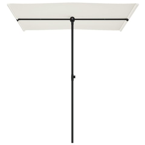 Parasol ogrodowy na słupku aluminiowym, 180x110 cm, piaskowy