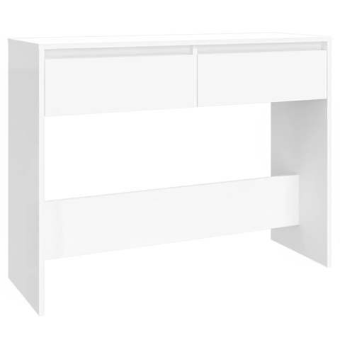 Stolik konsolowy, biały 100x35x76,5 cm, materiał drewnopochodny Stolik konsolowy, biały 100x35x76,5 cm, materiał drewnopochodny