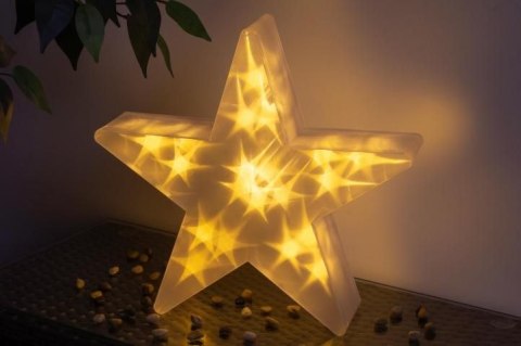 Świąteczna gwiazda z efektem 3D - 35 cm, 20 LED, ciepła biel Świąteczna gwiazda z efektem 3D - 35 cm, 20 LED, ciepła biel
