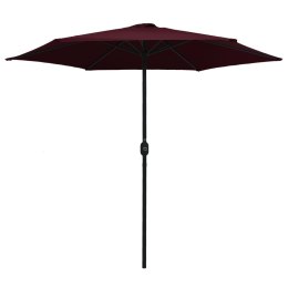 Parasol ogrodowy na słupku aluminiowym, 270x246 cm, bordowy