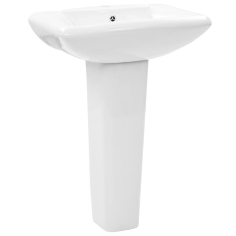Umywalka z postumentem, ceramiczna, biała, 580x470x200 mm Umywalka z postumentem, ceramiczna, biała, 580x470x200 mm