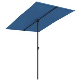 Parasol ogrodowy na słupku aluminiowym, 2x1,5 m, błękit lazur