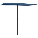 Parasol ogrodowy na słupku aluminiowym, 2x1,5 m, błękit lazur