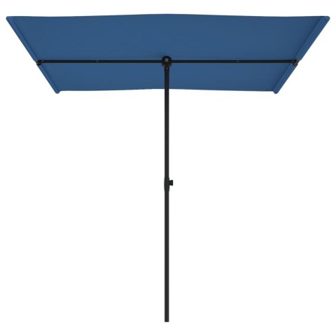 Parasol ogrodowy na słupku aluminiowym, 2x1,5 m, błękit lazur