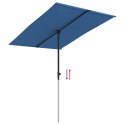 Parasol ogrodowy na słupku aluminiowym, 2x1,5 m, błękit lazur