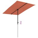 Parasol ogrodowy na słupku aluminiowym, 2x1,5 m, terakota