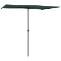 Parasol ogrodowy na słupku aluminiowym, 2x1,5 m, zielony