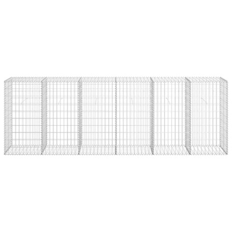 Ściana gabionowa z pokrywami, galwanizowana stal, 300x50x100 cm