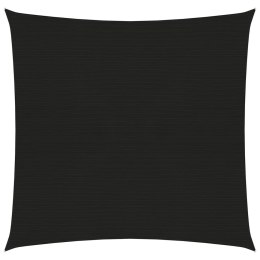 Żagiel przeciwsłoneczny, 160 g/m², czarny, 5x5 m, HDPE