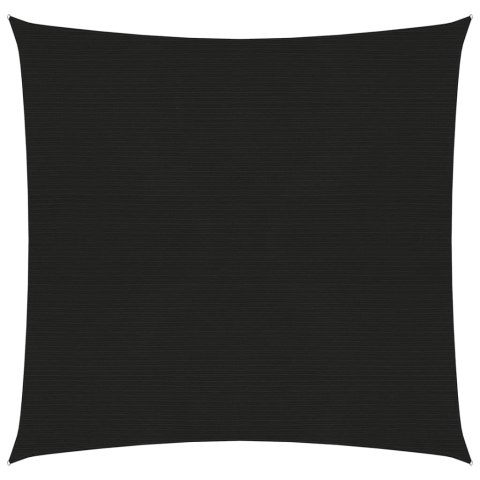 Żagiel przeciwsłoneczny, 160 g/m², czarny, 5x5 m, HDPE