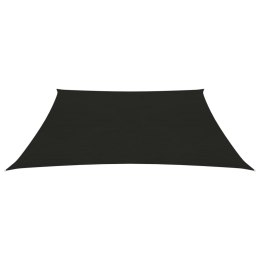 Żagiel przeciwsłoneczny, 160 g/m², czarny, 5x5 m, HDPE