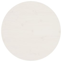Blat stołu, biały, Ø60x2,5 cm, lite drewno sosnowe