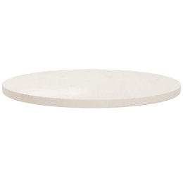 Blat stołu, biały, Ø60x2,5 cm, lite drewno sosnowe