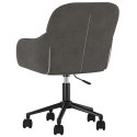 Obrotowe krzesło biurowe, ciemnoszare, tapicerowane aksamitem