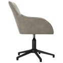 Obrotowe krzesło biurowe, jasnoszare, tapicerowane aksamitem