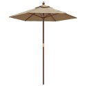 Parasol ogrodowy na drewnianym słupku, taupe, 196x231 cm