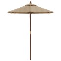 Parasol ogrodowy na drewnianym słupku, taupe, 196x231 cm