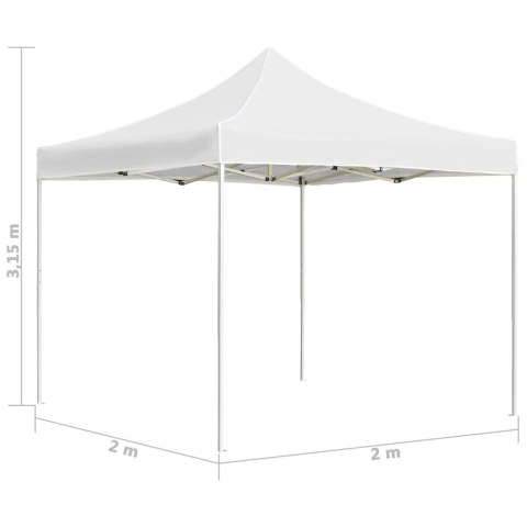 Profesjonalny namiot imprezowy, aluminium, 2x2 m, biały