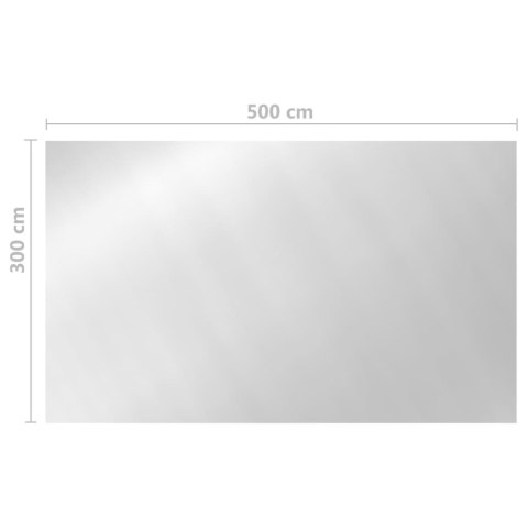 Prostokątna folia na basen, 500x300 cm, PE, srebrna Prostokątna folia na basen, 500x300 cm, PE, srebrna
